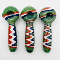 5" Wig Wag Work Colorful Hand Pipe 2 - Pk (MSRP $15.00ea)