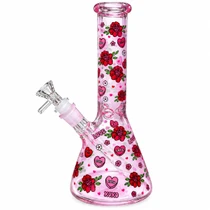 8" Valentine Art Beaker Water Pipe (MSRP $25.00)