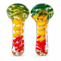 3" Rasta Color Art Hand Pipe - Pack of 3 (MSRP $10ea)