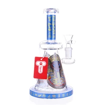 Tigerat - 7" Colored Accent Mini Beaker Water Pipe (MSRP $25.00)