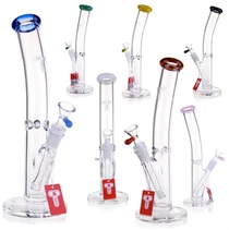 Tigerat - 12" 5mm Colored Base Accent Straight Water Pipe (MSRP $20.00)