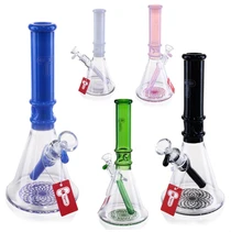 Tigerat - 10" Colored Neck Flask-Style Beaker Water Pipe (MSRP $25.00)