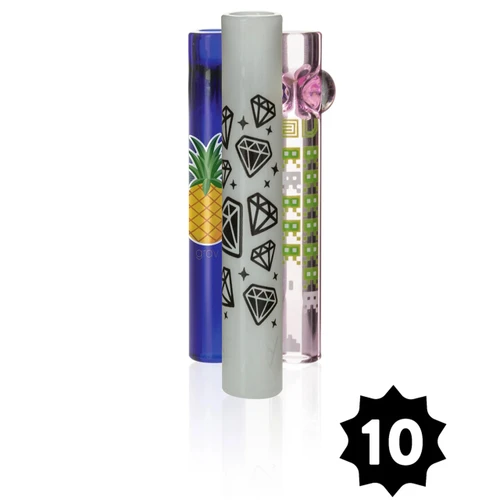 GRAV® - 3" 12mm Whimsical Taster Chillum Hand Pipe - 10 Pack (MSRP $5.00ea)