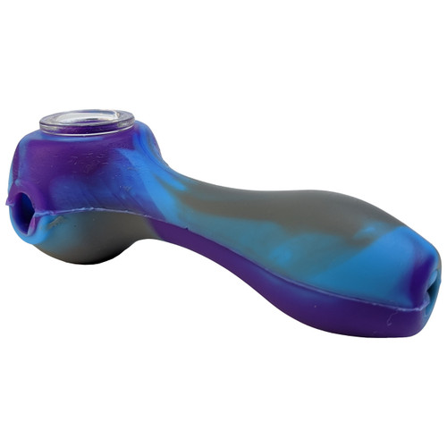 4.5" Silicone Glass Bowl Spoon Hand Pipe (MSRP $35.00)