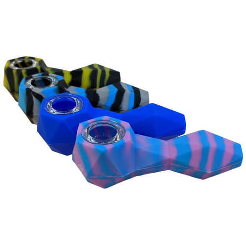 4" Silicone Gem Cut Spoon Hand Pipe (MSRP $30.00)