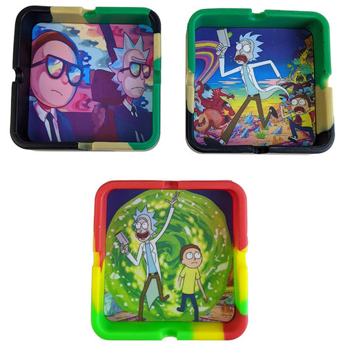 3" Silicone Assorted Design Ashtray - Single (MSRP $6.00)