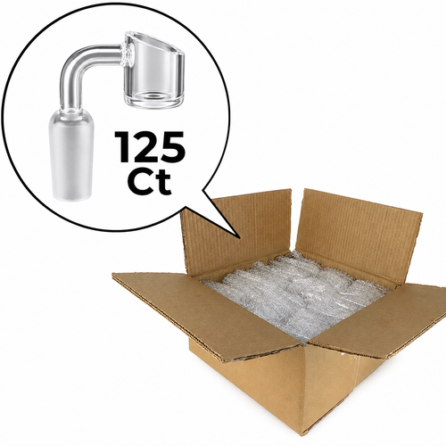 4mm Sand Blasted 14M 90 Degree Quartz Banger - BULK 125pc Box  (MSRP $8.00 ea)