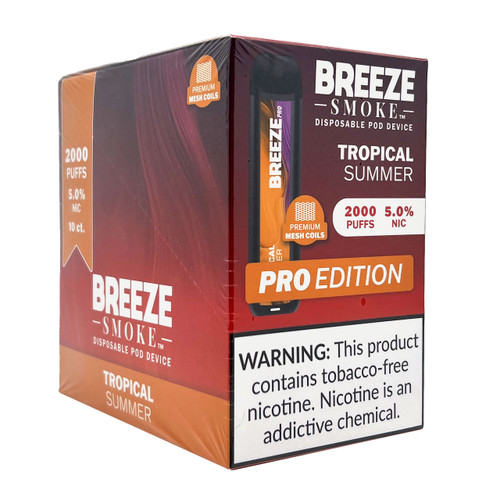 Breeze Pro Tobacco-Free Nicotine - Disposables  6ml 5% Pack of 10 (MSRP $24.99ea)