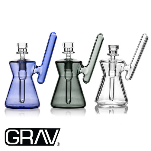 GRAV® - 5" Hourglass Pocket Bubbler Water Pipe - with 10M Bowl (MSRP $40.00)