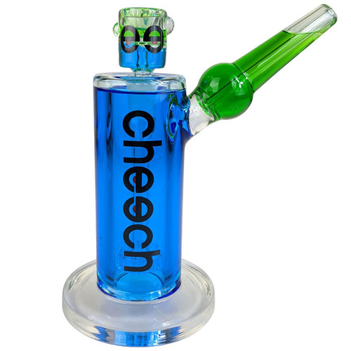 Cheech Glass - Glycerin Double Bubbler Water Pipe - with 14M Bowl & 4mm Banger (MSRP $80.00)