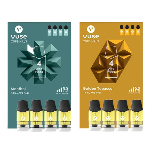 Vuse Alto Pods - 4 Pod - 5.0% - 5 Pack (MSRP $25.00ea)