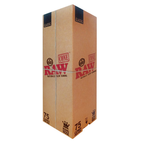RAW® - Classic Pre-Rolled Cone King Size - Box of 75 (MSRP $30.00)