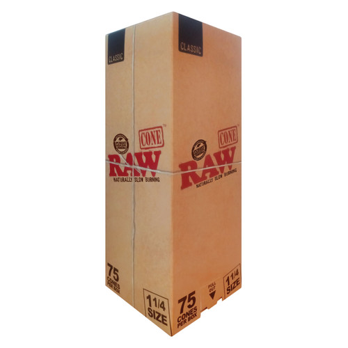 RAW® - Classic Pre-Rolled Cone 1¼  - Box of 75 (MSRP $30.00)