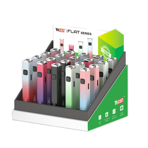 Yocan - Flat Slim 350mAh Carto Battery - Mixed Display of 20 (MSRP $12.00ea)
