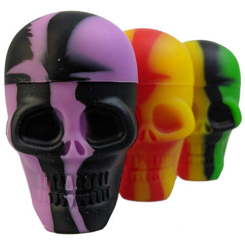 Silicone Assorted Color Skull Storage Jar 15ml - Single (MSRP $5.00e)