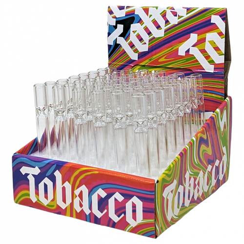 4.5" Clear Chillum Hand Pipe  - 48ct Display (MSRP $1.00ea)