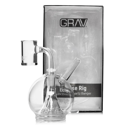 GRAV ® - Eclipse Rig Water Pipe - Clear - with 10M Banger (MSRP $90.00)