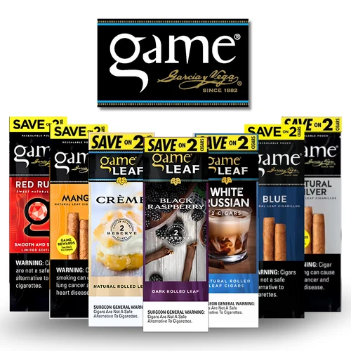Game - Cigar Wraps (2ct) Display of 30 - Save on 2 (MSRP $1.99ea)