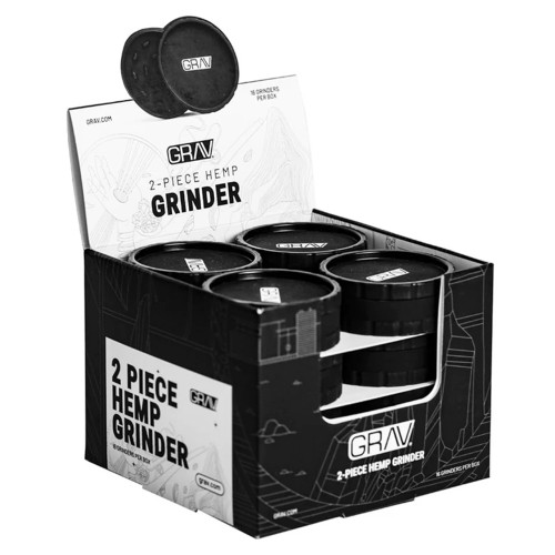 GRAV® - Hemp Plastic 2 Part Grinder - POP Display of 16 (MSRP $5.00ea) GRAV® - Hemp Plastic 2 Part Grinder - POP Display of 16 (MSRP $5.00ea)