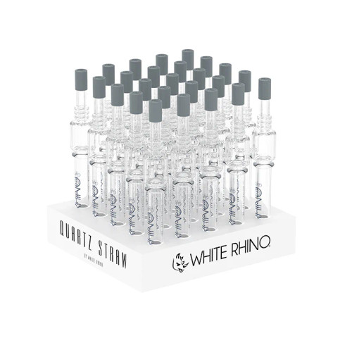 White Rhino - Dab Straw - Quartz V4 with Silicone Cap - Display of 25 (MSRP $10.00ea)
