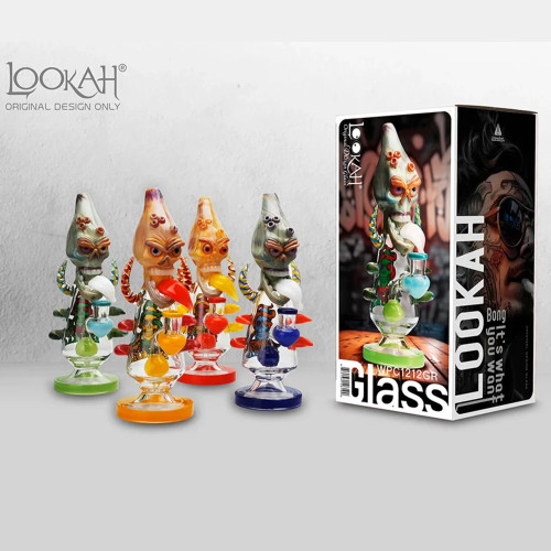 Lookah Glass - 11" Dry Bones High Grade Water Pipe - with 14M Bowl (MSRP $120.00) Lookah Glass - 11" Dry Bones High Grade Water Pipe - with 14M Bowl (MSRP $120.00)