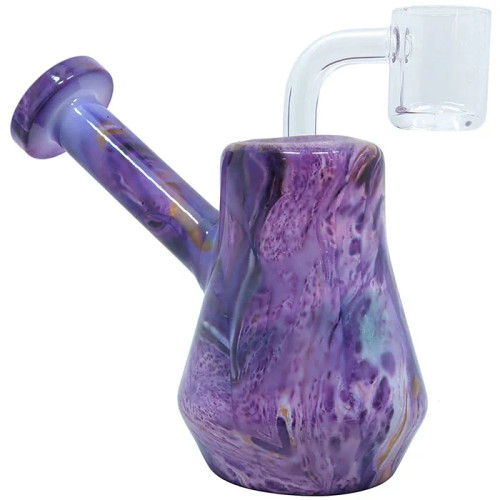 5" Assorted Stone Color Bubbler Water Pipe - with 14M Banger (MSRP $40.00)