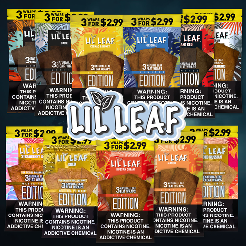 Lil Leaf - Tobacco Wraps (3ct) - Pre-Priced - Box of 10 (MSRP $2.99ea)
