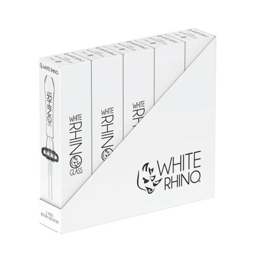 White Rhino - 2 Piece Quartz Nectar Pipe V1 - 5ct Display (MSRP $15.00ea)
