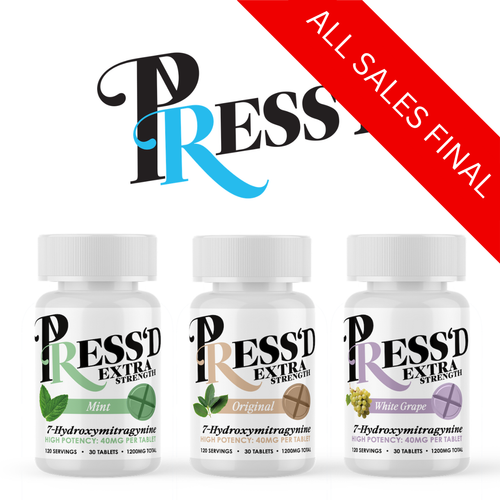 Press'd - Extra Strength 7-Hydroxy Tablets 40mg 30ct - Display of 6 (MSRP $220.00ea) Press'd - Extra Strength 7-Hydroxy Tablets 40mg 30ct - Display of 6 (MSRP $220.00ea)