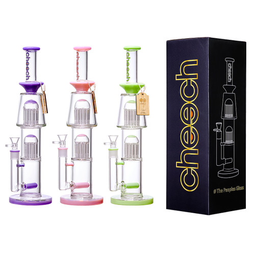 Cheech Glass - 16" Watch Me Stack My Bubbles Water Pipe - with 14M Bowl (MSRP $150.00)
