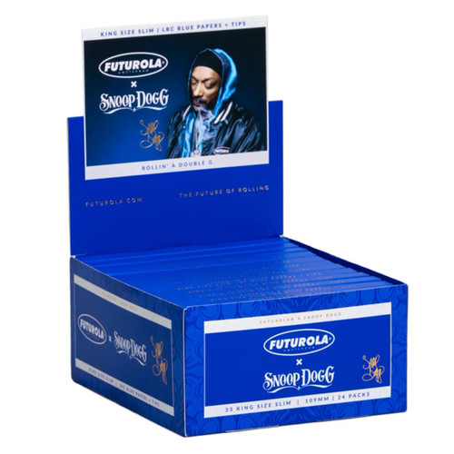 Snoop Dogg x Futurola - Rolling Papers + Tips (33pc) King Size Slim - Box of 24 (MSRP $2.99ea)