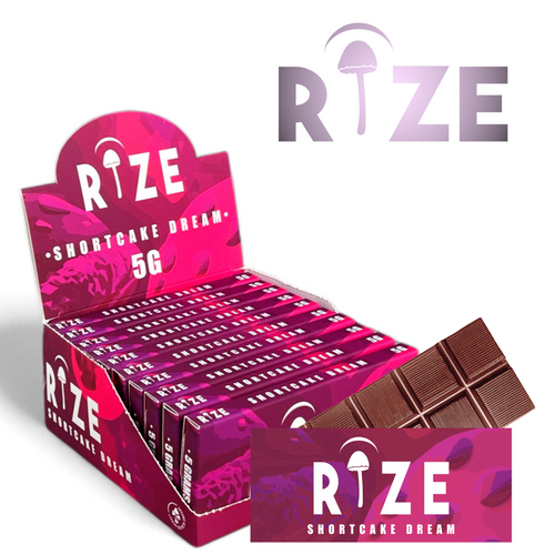 RIZE -  Nootropic Mushroom Chocolate Bar 5g (Box of 10) *Drop Ship* (MSRP $30.00 Each)