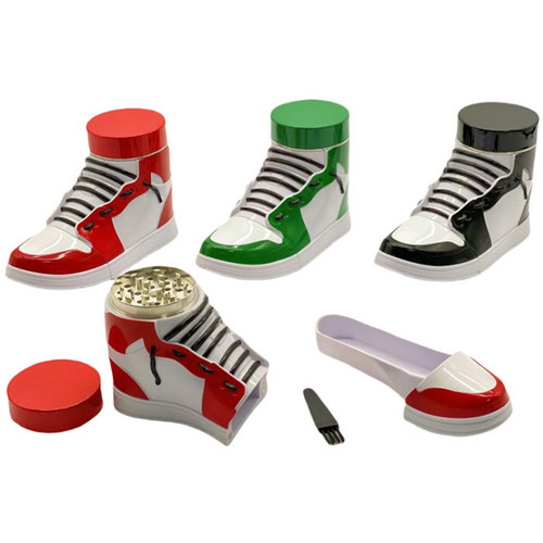 5" 4 Part Shoe Plastic Grinder with Zinc Teeth - Display of 6 (MSRP $15.00ea)