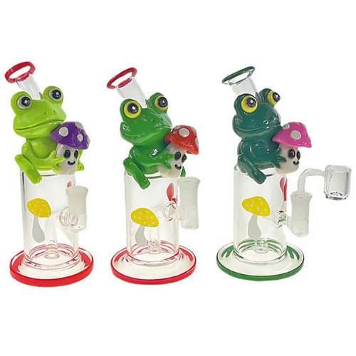 7.7" Frog Mushroom Water Pipe - with 14M Banger (MSRP $40.00)