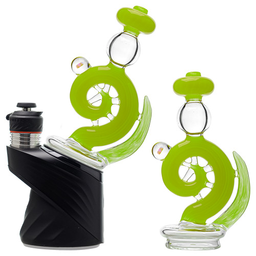 Calibear - Puffco Peak & Peak Pro Compatible Replacement Glass - Regal Spiral with Opal - Green (MSRP $70.00)