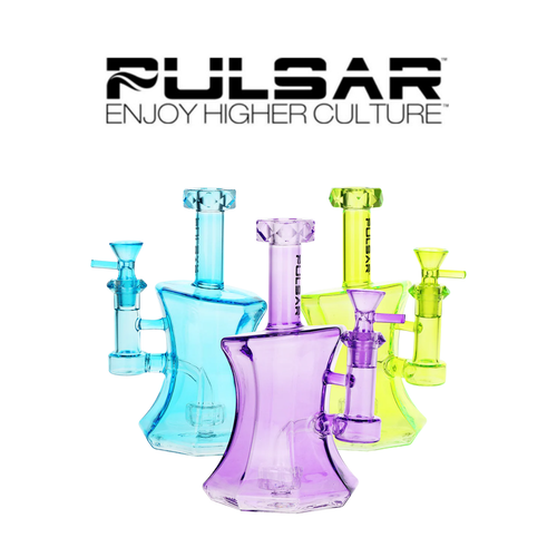 Pulsar - 7.5" Fluorescent Facets Water Pipe 14F *Drop Ship* (MSRP $59.99)