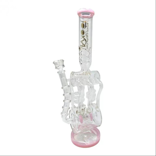 Lookah - 17" Artist Vortex Multi Perc Water Pipe - American Pink - with 14M Bowl (MSRP $160.00)