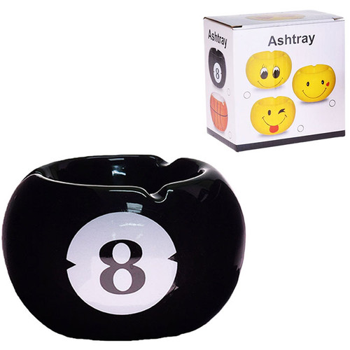 2.6" Ceramic 8 Ball Ash Tray (MSRP $20.00)