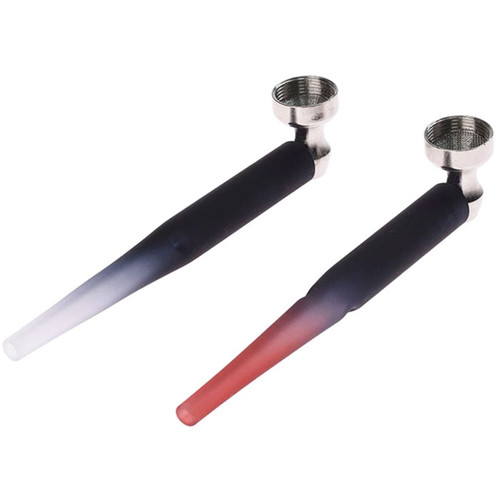4.6" Metal Long Handle Hitter Hand Pipe - 24 Pack (MSRP $5.00ea)