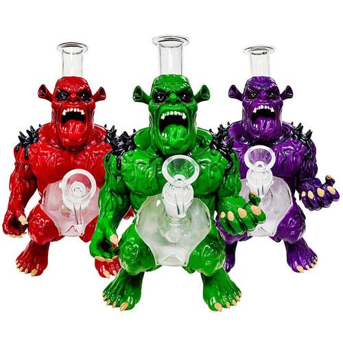 10" Vinyl Assorted Swamp Man Water Pipe - with 14M Bowl & 4mm Banger (MSRP $60.00)