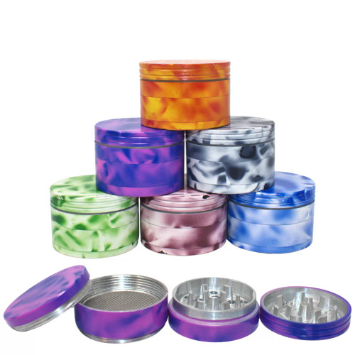 50mm Assorted Lava Design 4 Part Grinder - 6 Pack (MSRP $5.00ea)