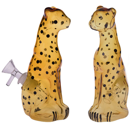 7" Leopard Water Pipe - with 14M Bowl & 4mm Banger (MSRP $30.00)