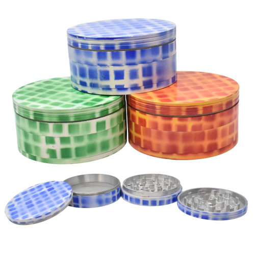 100mm Assorted Waffle Grid 4 Part Grinder (MSRP $30.00)
