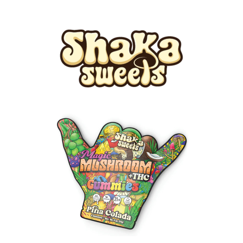 Shaka Sweets - Magic Mushroom + THC Gummies 8ct (Display of 10) *Drop Ship* (MSRP $34.99 Each)
