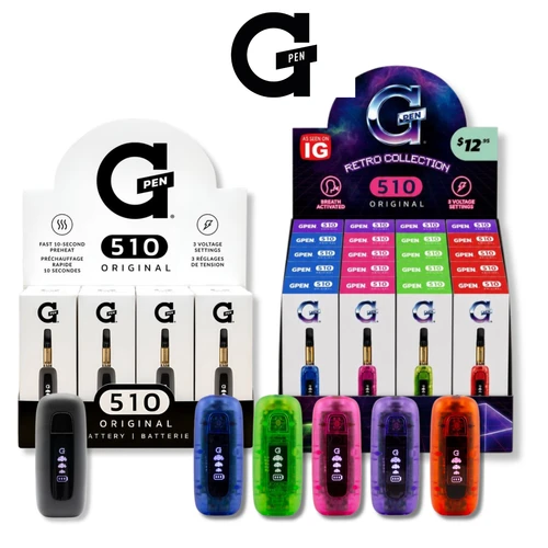 G Pen - 510 Original Carto Battery - Display of 20 (MSRP $12.95ea)