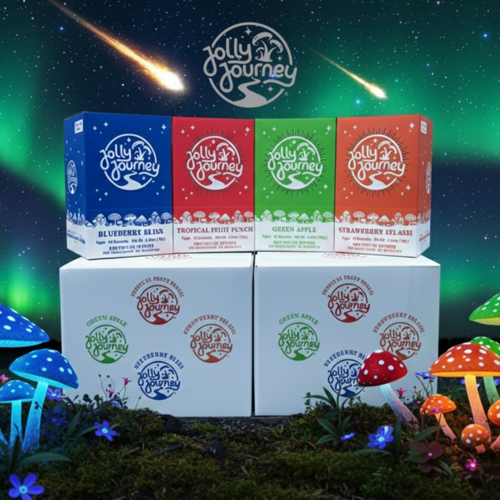 Jolly Journey - Vegan Mushroom Gummies - 4 Flavor Starter Kit - 10ct (Display of 5) *Drop Ship* (MSRP $24.99 Each) 