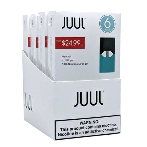 JUUL Pods 5% 6-Pack | Pre-Priced | Display of 4 (MSRP $24.99ea)
