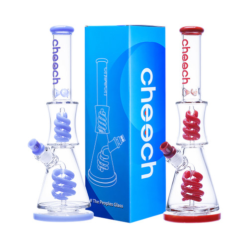 Cheech Glass - 17" Spiral Perc Beaker Water Pipe with 14M Male Bowl (MSRP $129.99)