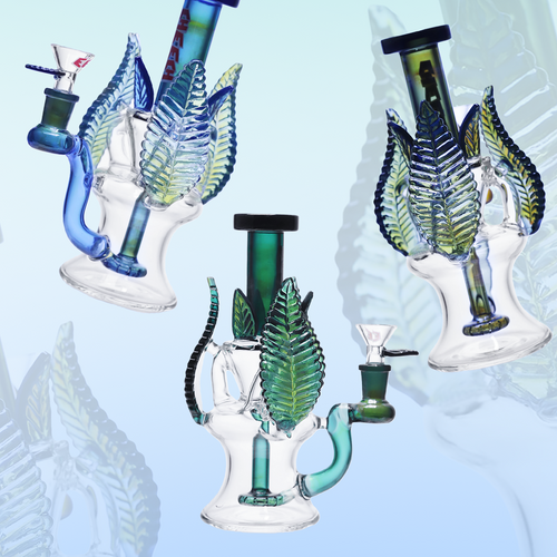 Cheech Glass - 8.5" Definitely a Houseplant Water Pipe - with 14M Bowl (MSRP $100.00)