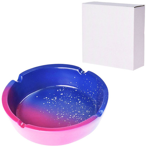 4.2" Resin Gradient Ashtray - Assorted (MSRP $10.00)